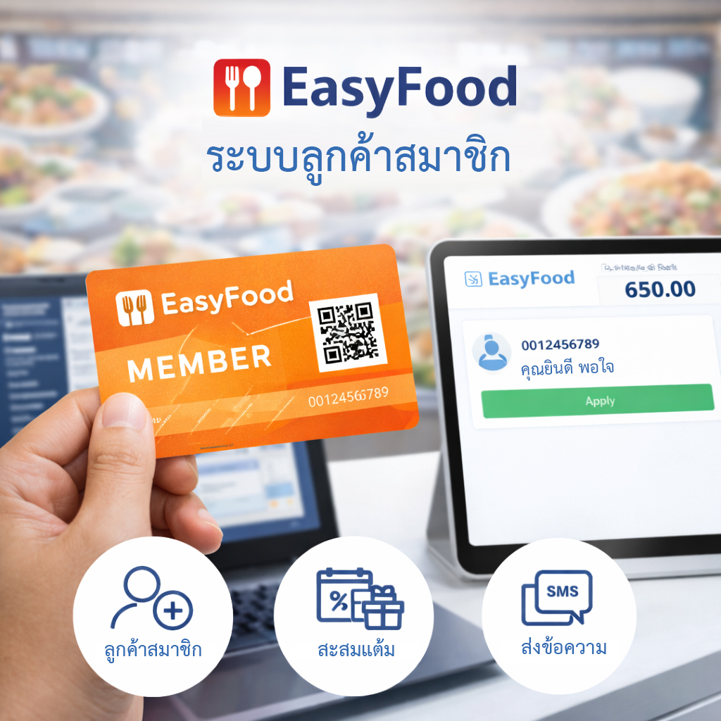 ระบบลูกค้าสมาชิก สะสมแต้ม ตัดแต้ม ส่วนลดพิเศษสำหรับสมาชิก ประวัติการซื้อสินค้า